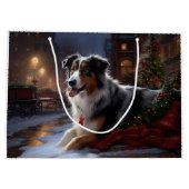 オーストラリア羊飼いクリスマスフェスティバルシーズン ラージペーパーバッグ (裏面)