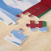 オーストラリア羊飼いクリスマスフェスティバル雪のシーン ジグソーパズル (側面)