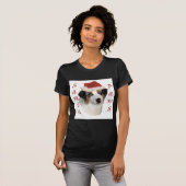 オーストラリア羊飼いサンタ・ポーズ Tシャツ (正面フル)