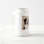 オーストラリア羊飼いドッグアートレッド ビールジョッキ (正面左)