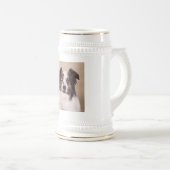 オーストラリア羊飼いドッグアートレッド ビールジョッキ (正面右)