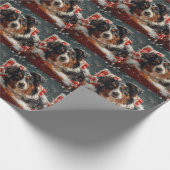 オーストラリア羊飼いドッグクリスマスフェスティバル ラッピングペーパー (角)