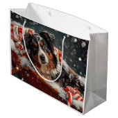 オーストラリア羊飼いドッグクリスマスフェスティバル ラージペーパーバッグ (裏面アングル)