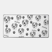 オーストラリア羊飼いドパーソナライズされたグハンドスケッチ デスクマット (正面)