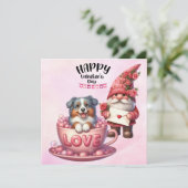 オーストラリア羊飼いバレンタインデーの子犬 シーズンカード (スタンド正面)