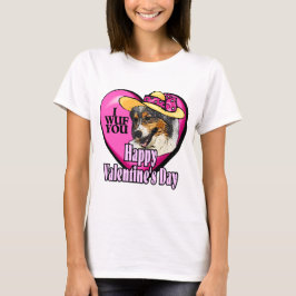 オーストラリア羊飼いバレンタインデーの贈り物 Tシャツ
