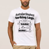 オーストラリア羊飼いバーキング論理 Tシャツ (正面)