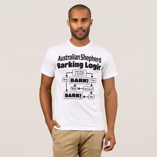 オーストラリア羊飼いバーキング論理 Tシャツ (正面フル)