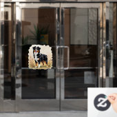 オーストラリア羊飼いブラックトリコラーオーストラリア犬 ウィンドウサイン (オフィスドア)