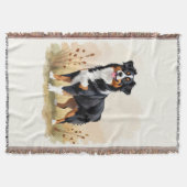 オーストラリア羊飼いブラックトリコラーオーストラリア犬 スローブランケット (正面)