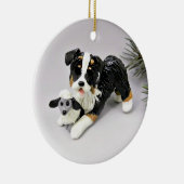 オーストラリア羊飼いブラック&タントリコラー セラミックオーナメント (右)