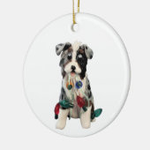 オーストラリア羊飼いブルーメルレトリコラーセラミック セラミックオーナメント (左)