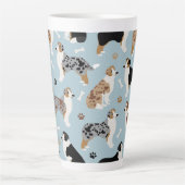 オーストラリア羊飼いボーンズアンドポーズラテマグ カフェラテマグ (正面)