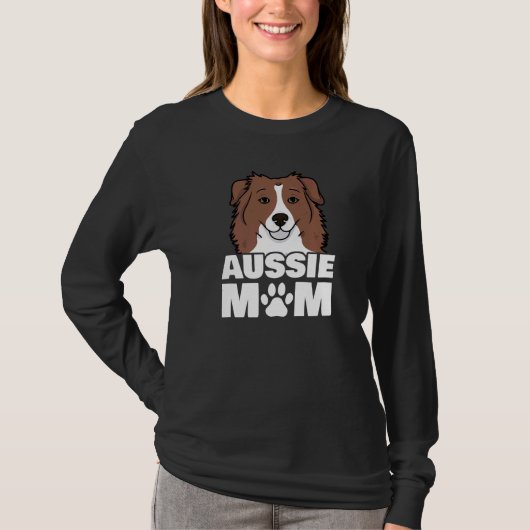 オーストラリア羊飼いマムドッグポー Tシャツ (正面)
