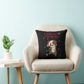 オーストラリア羊飼いメリークリスマスウィンタースローP クッション (椅子)