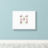 オーストラリア羊飼いメリークリスマスウィンタードッグスCh キャンバスプリント (インサイチュ (ウッドフロア))