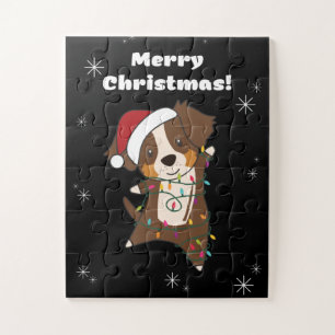 オーストラリア羊飼いメリークリスマス冬 ジグソーパズル