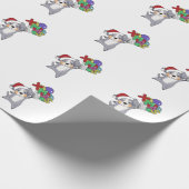 オーストラリア羊飼いメリークリスマス冬 ラッピングペーパー (角)