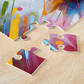 オーストラリア羊飼いレッドメルルドッグアクリルプリント ジグソーパズル (側面)