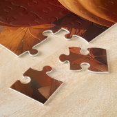 オーストラリア羊飼い子犬オータムデライトカボチャ ジグソーパズル (側面)