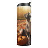 オーストラリア羊飼い子犬オータムデライトカボチャ タンブラー (回転左)