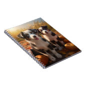 オーストラリア羊飼い子犬オータムデライトカボチャ ノートブック (右側)