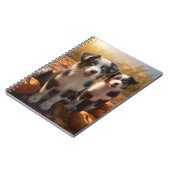 オーストラリア羊飼い子犬オータムデライトカボチャ ノートブック (左側)