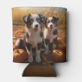 オーストラリア羊飼い子犬オータムデライトカボチャ 缶クーラー (裏面)