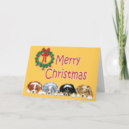 オーストラリア羊飼い子犬クリスマスカード シーズンカード