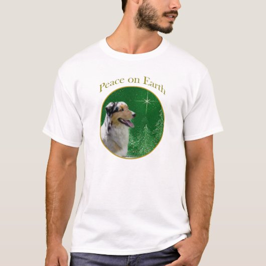 オーストラリア羊飼い平和 Tシャツ (正面)