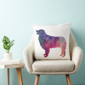 オーストラリア羊飼い幾何学的シルエットピンク クッション (椅子)