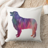 オーストラリア羊飼い幾何学的シルエットピンク クッション (ブランケット)