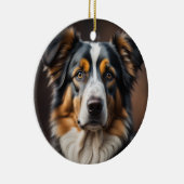 オーストラリア羊飼い牧羊犬クリスマスオーナメント セラミックオーナメント (右)