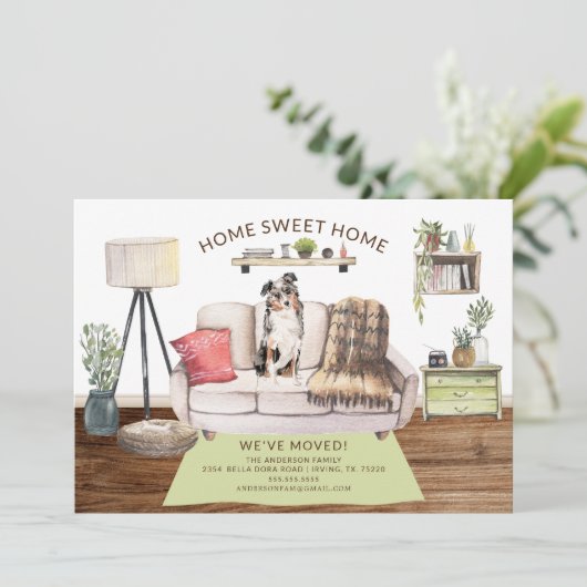 オーストラリア羊飼い犬の引越し発表 招待状 (スタンド正面)