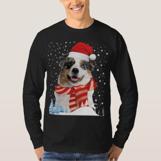 オーストラリア羊飼い犬の醜いクリスマスセーターおもしろい Tシャツ