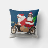 オーストラリア羊飼い犬クリスマスサンタクロース クッション (裏面)