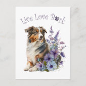 オーストラリア羊飼い犬ママフローラ ポストカード (正面)