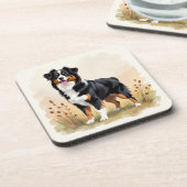 オーストラリア羊飼い犬レッドメルルオーストラリア コースター (左側)