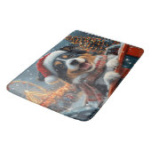 オーストラリア羊飼い犬ローラーコースタークリスマス バスマット (アングル)