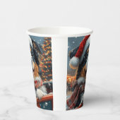 オーストラリア羊飼い犬ローラーコースタークリスマス 紙コップ (左)