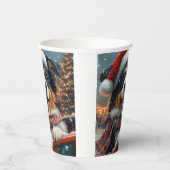 オーストラリア羊飼い犬ローラーコースタークリスマス 紙コップ (右)