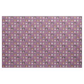 オーストラリア羊飼い犬顔紫フローラ ファブリック (ファットクウォーター)