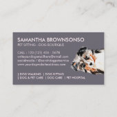 オーストラリア羊飼い犬 名刺 (裏面)