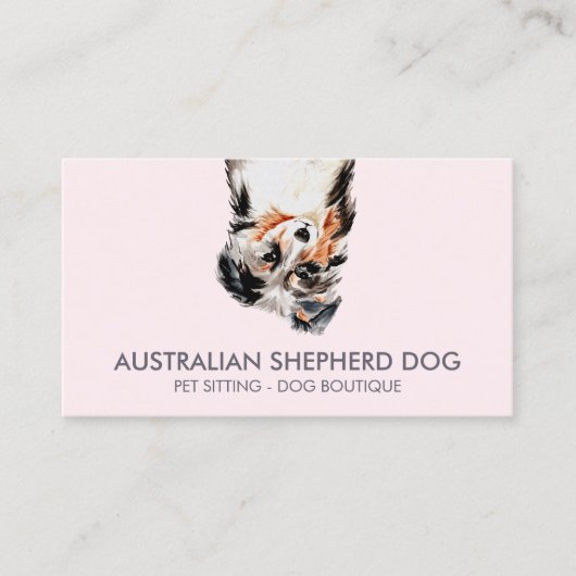 オーストラリア羊飼い犬 名刺 (正面)