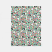 オーストラリア羊飼い花模様毛布 – オーストラリア犬 フリースブランケット (正面)