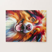 オーストラリア羊飼い赤トリカラードッグアクリル ジグソーパズル (横)