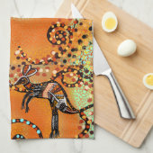 オーストラリア美術 キッチンタオル (四つ折り)