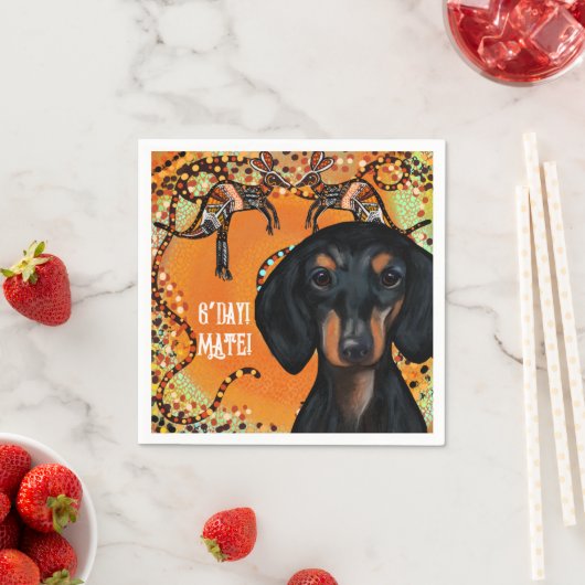 オーストラリア美術 スタンダードカクテルナプキン (インサイチュ)