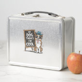 オーストラリア考えの飼い犬が犬にクール向かう メタルランチボックス (インサイチュ)