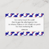 オーストラリア聖なる書物、 経典ジョン3:16 名刺 (裏面)